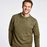 Dubarry Mens Clarinbridge Knit Sweater in Dusky Green | Eland Lodge